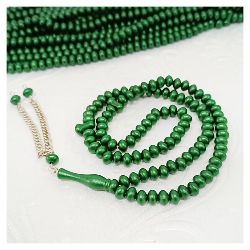 Tesbih Akrilik Yeşil 7 Mm - 10 Adet