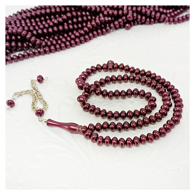 Tesbih Akrilik Mürdüm 7 Mm - 10 Adet