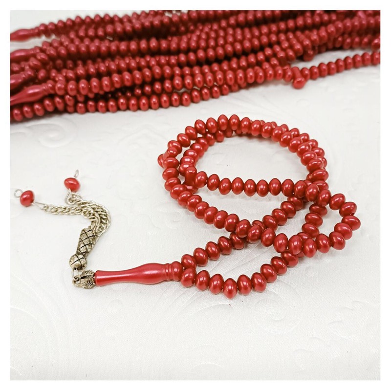 Tesbih Akrilik Bordo 7 Mm - 10 Adet