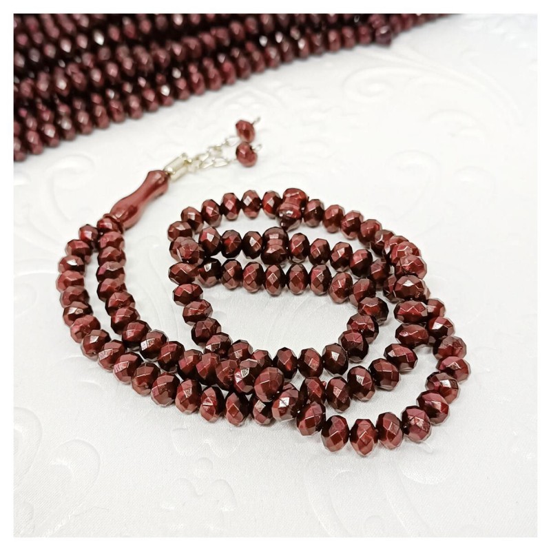 Tesbih Akrilik Açık Kahve 8 Mm - 10 Adet