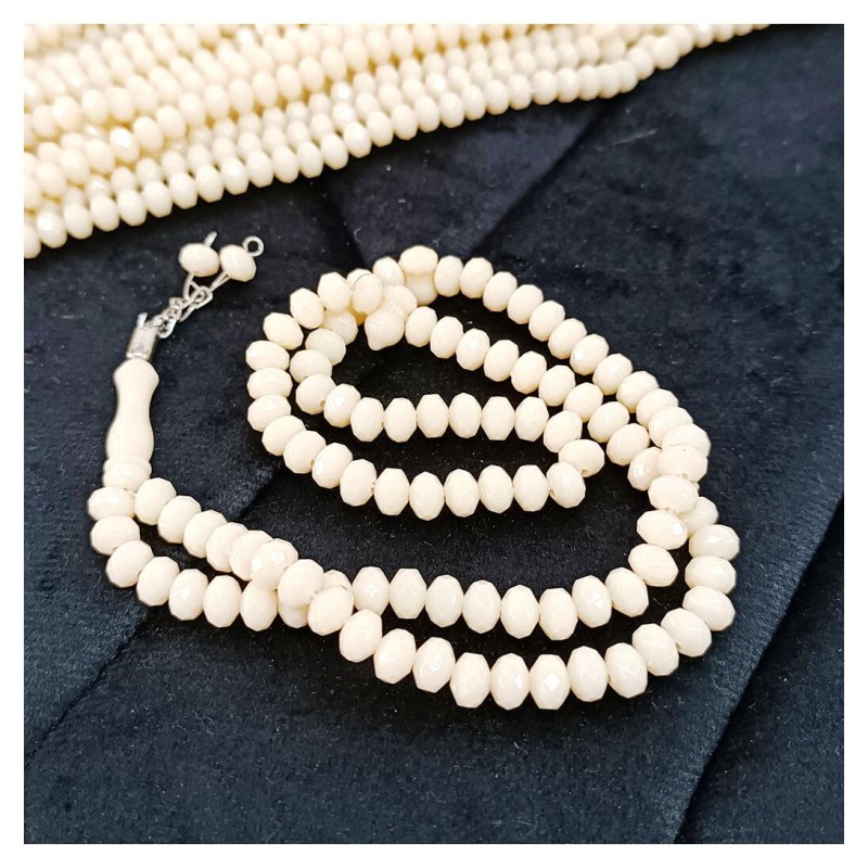 Tesbih Akrilik Bej 8 Mm - 10 Adet