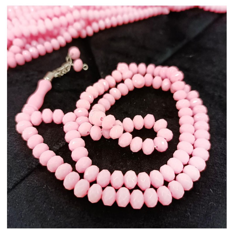 Tesbih Akrilik Pembe 8 Mm - 10 Adet