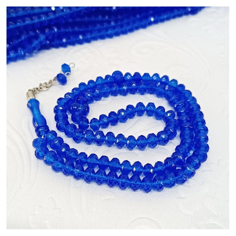 Tesbih Akrilik Bebe Mavi 8 Mm - 10 Adet