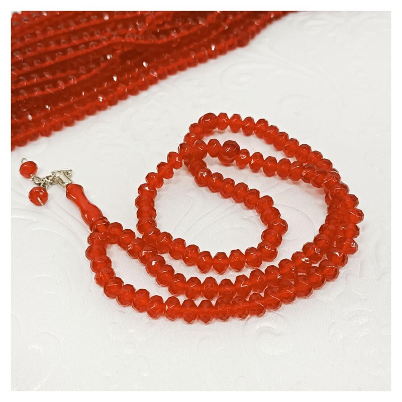 Tesbih Akrilik Bordo 8 Mm - 10 Adet