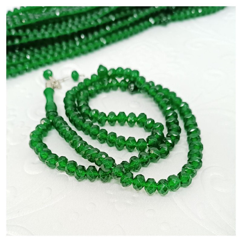 Tesbih Akrilik Yeşil 8 Mm - 10 Adet