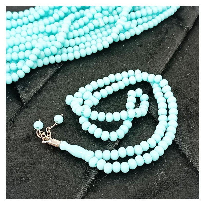 Tesbih Akrilik Mavi 8 Mm - 10 Adet