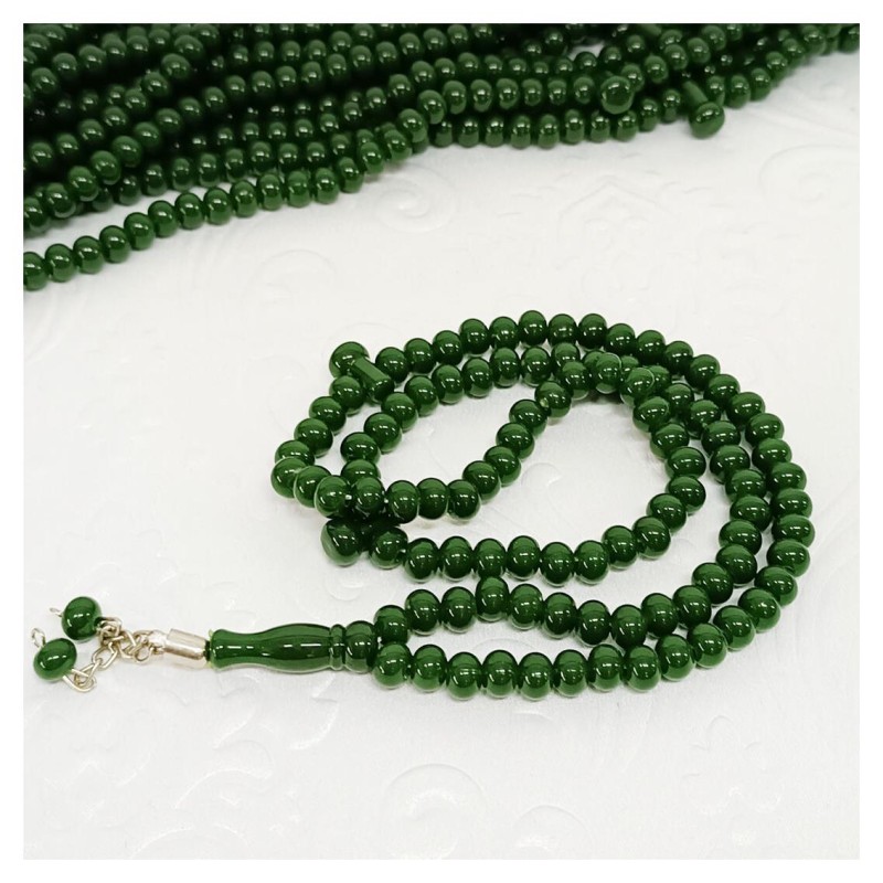 Tesbih Akrilik Yeşil 8 Mm - 10 Adet