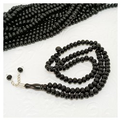 Tesbih Akrilik Siyah 8 Mm - 10 Adet