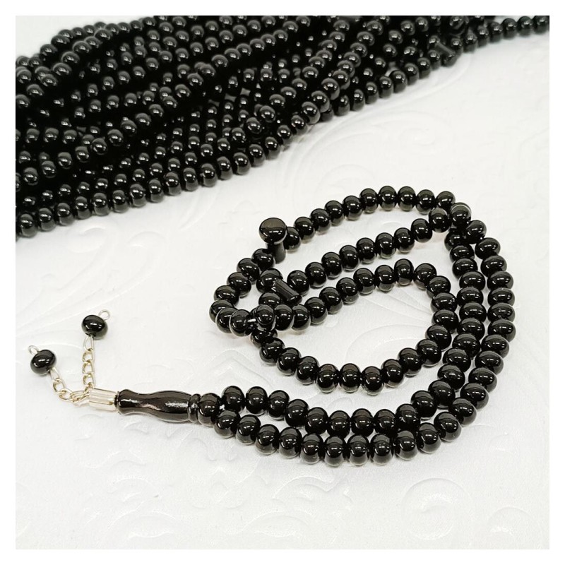 Tesbih Akrilik Siyah 8 Mm - 10 Adet