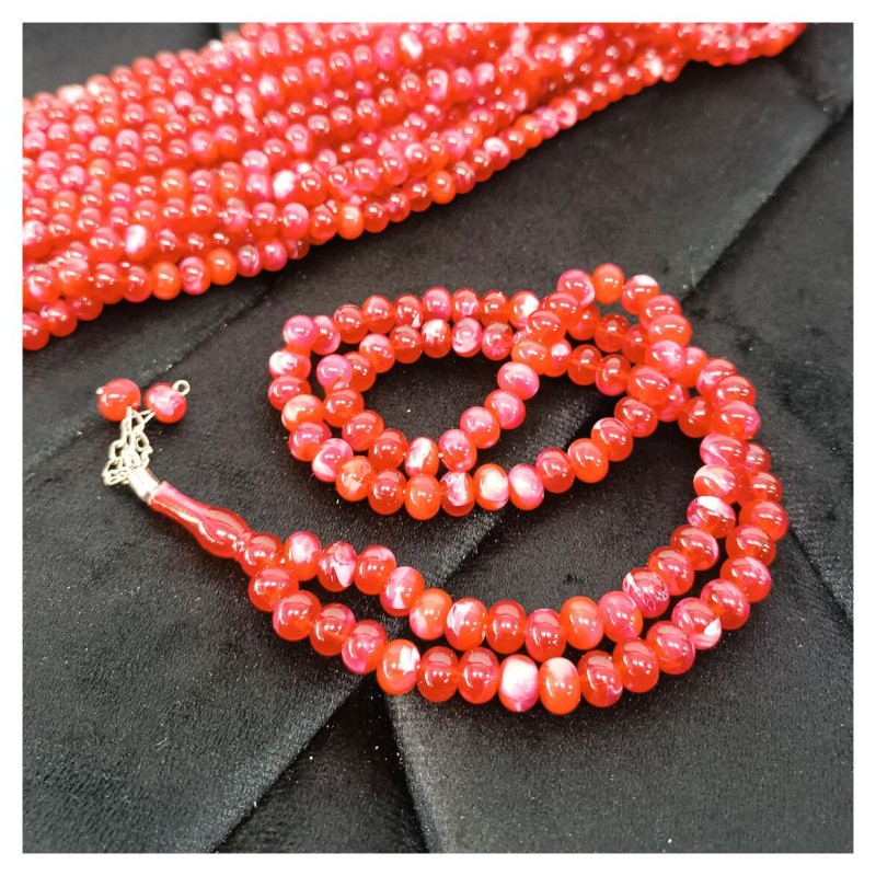 Tesbih Akrilik Kırmızı 10 Mm - 10 Adet