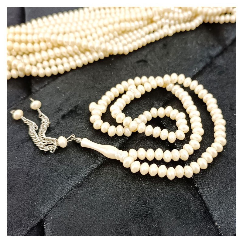 Tesbih Akrilik Bej 6 Mm - 10 Adet