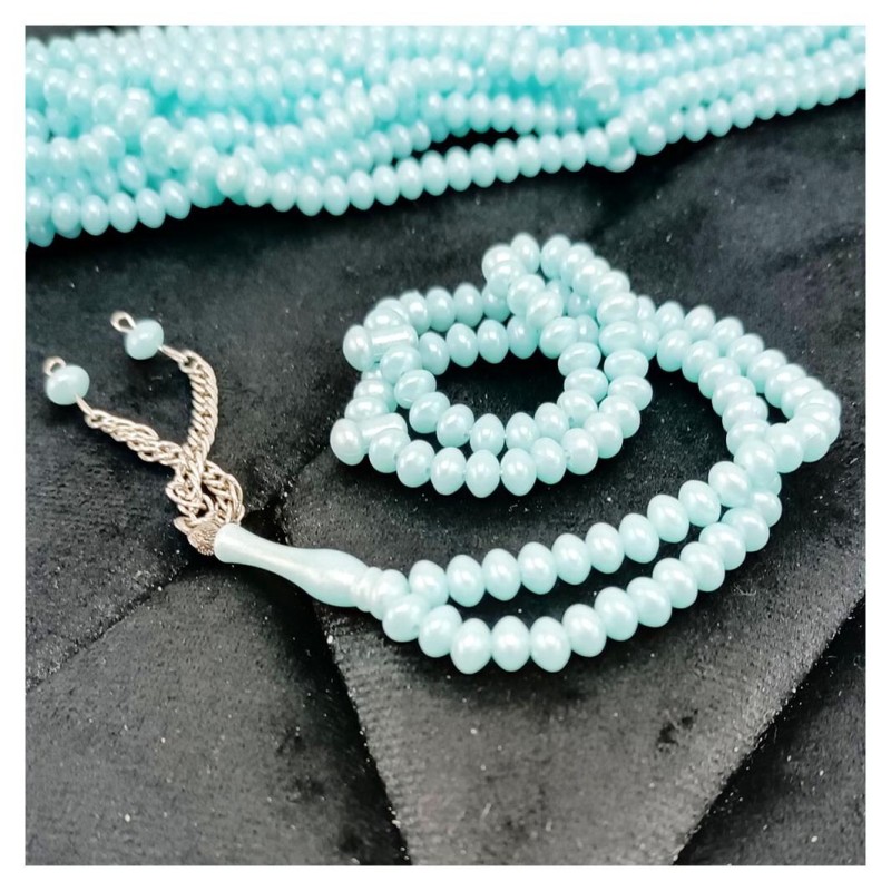 Tesbih Akrilik Mavi 6 Mm - 10 Adet