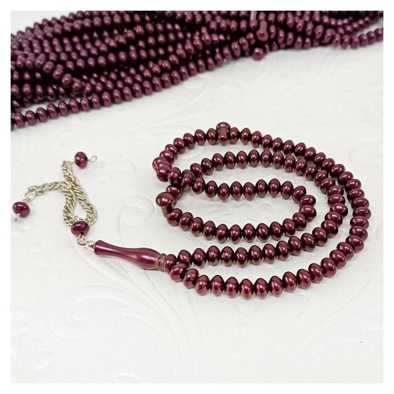 Tesbih Akrilik Mürdüm 6 Mm - 10 Adet