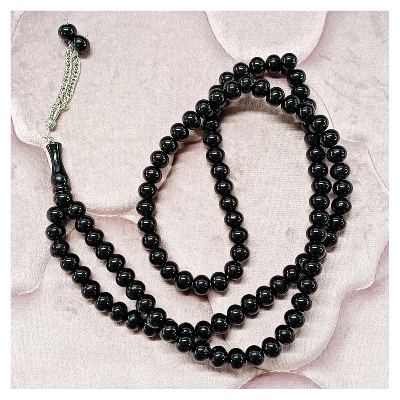 Tesbih Akrilik Siyah 14 Mm - 5 Adet