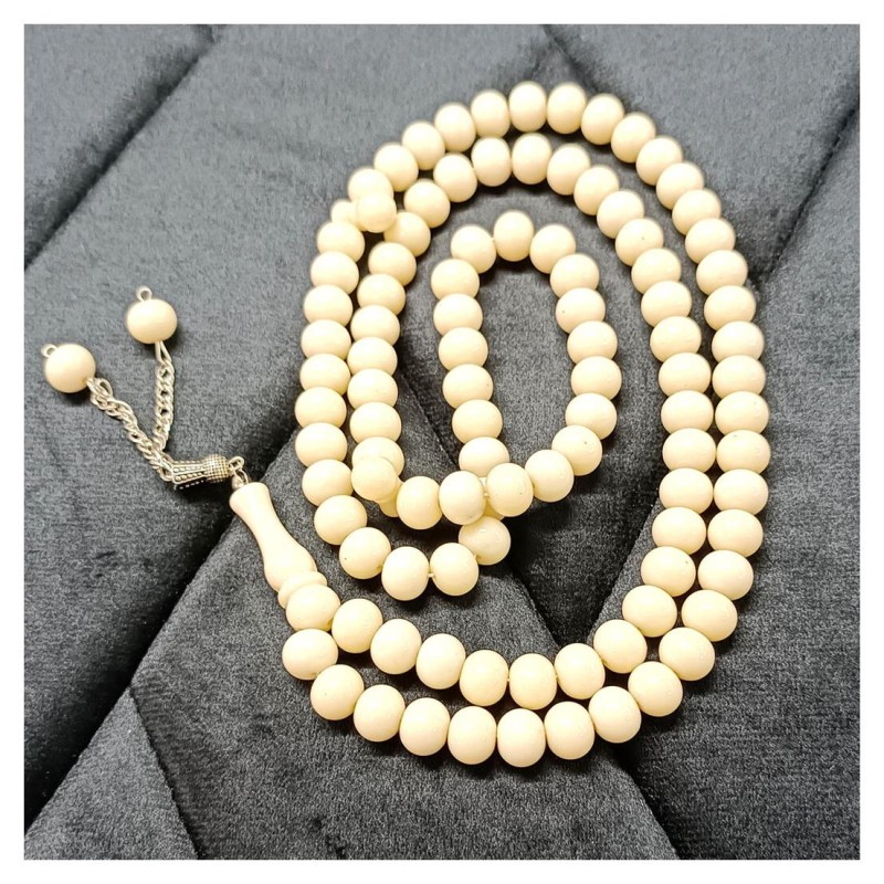 Tesbih Akrilik Bej 14 Mm - 5 Adet