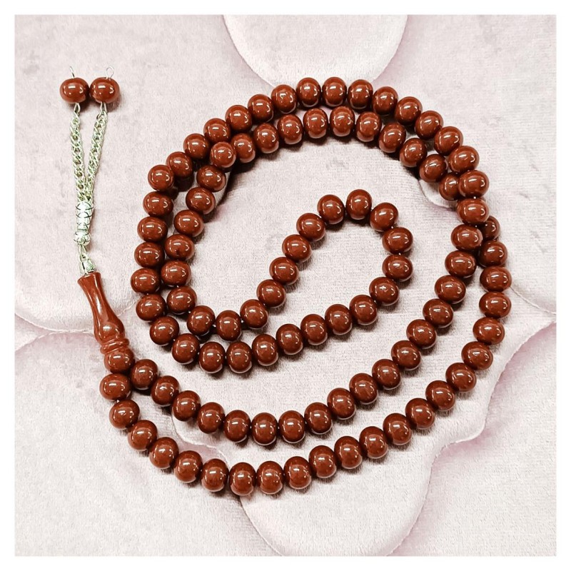 Tesbih Akrilik Koyu Kahve 6 Mm - 10 Adet