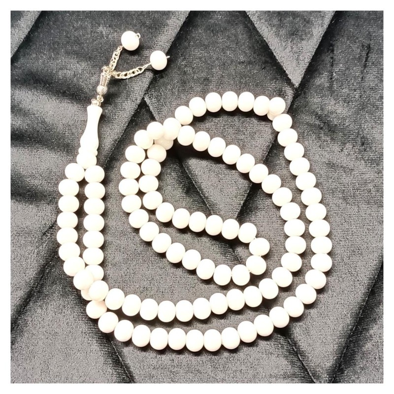 Tesbih Akrilik Beyaz 14 Mm - 5 Adet