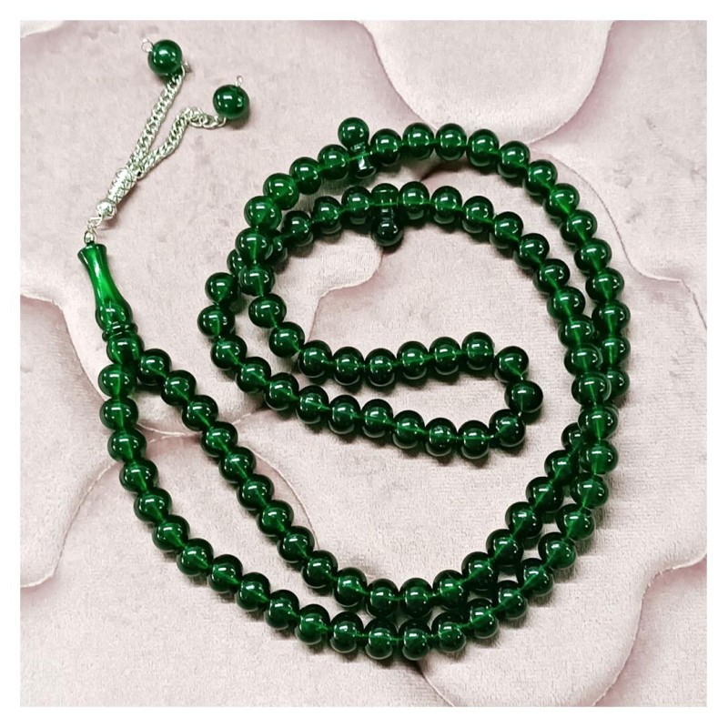 Tesbih Akrilik Şeffaf Yeşil 14 Mm - 5 Adet