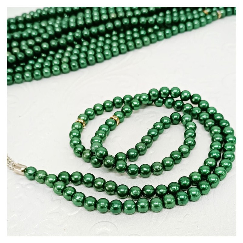 Tesbih Inci Yeşil 8 Mm - 10 Adet