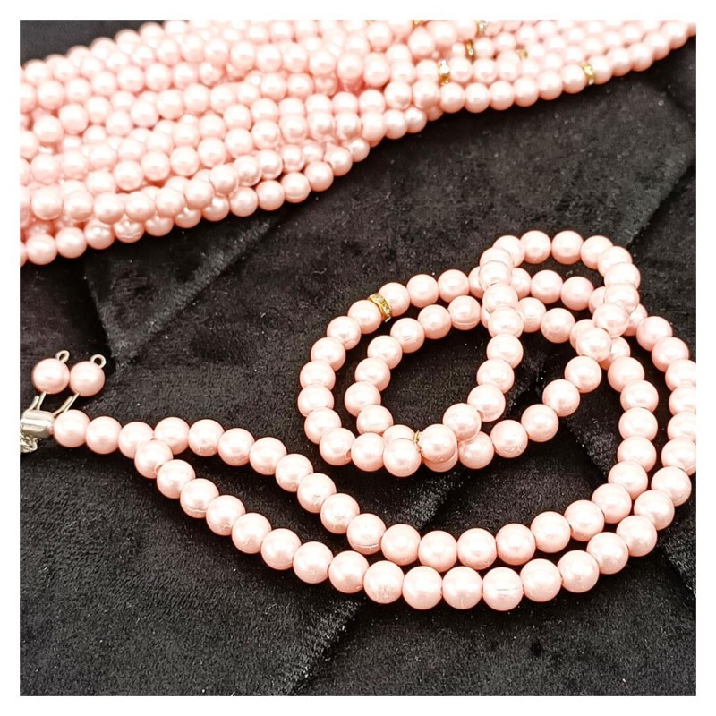 Tesbih Inci Pudra 8 Mm - 10 Adet