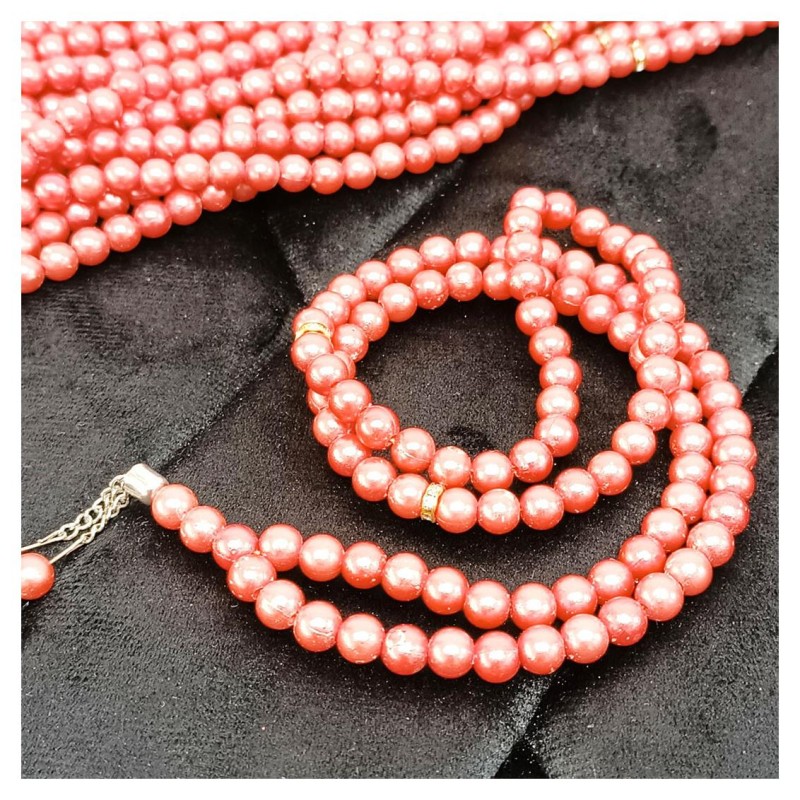 Tesbih İnci Pembe 8 Mm - 10 Adet