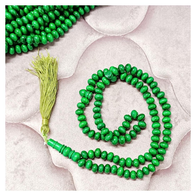 Tesbih Şimşir Yeşil 8 Mm - 10 Adet