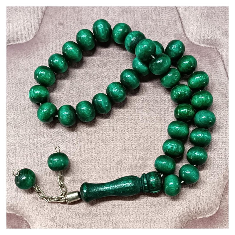 Tesbih Şimşir Yeşil 33lü 10 Mm - 10 Adet