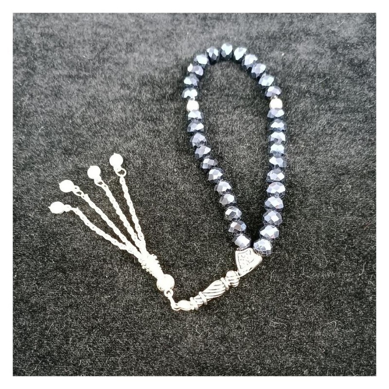 Kristal Tesbih 33'lu Füme 8 Mm - 10 Adet