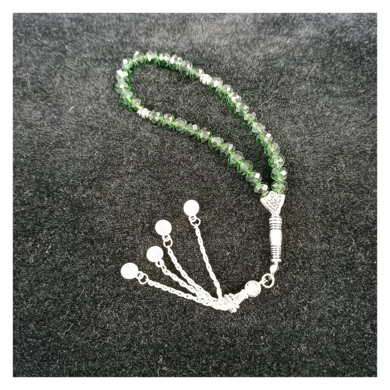 Kristal Tesbih 33'lu Yeşil 8 Mm - 10 Adet