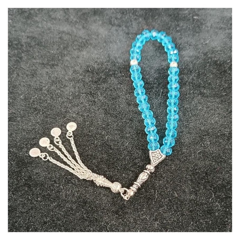 Kristal Tesbih 33'lu Mavi 8 Mm - 10 Adet