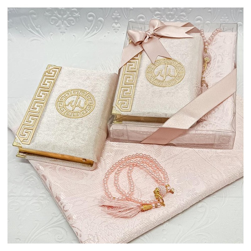 Hediyelik Kuran Seti Pudra - Kuranı Kerim Seccade Tesbih