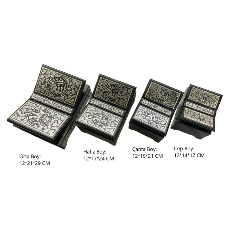 Hediyelik Kuranı Kerim Gümüş Rahleli Sandık