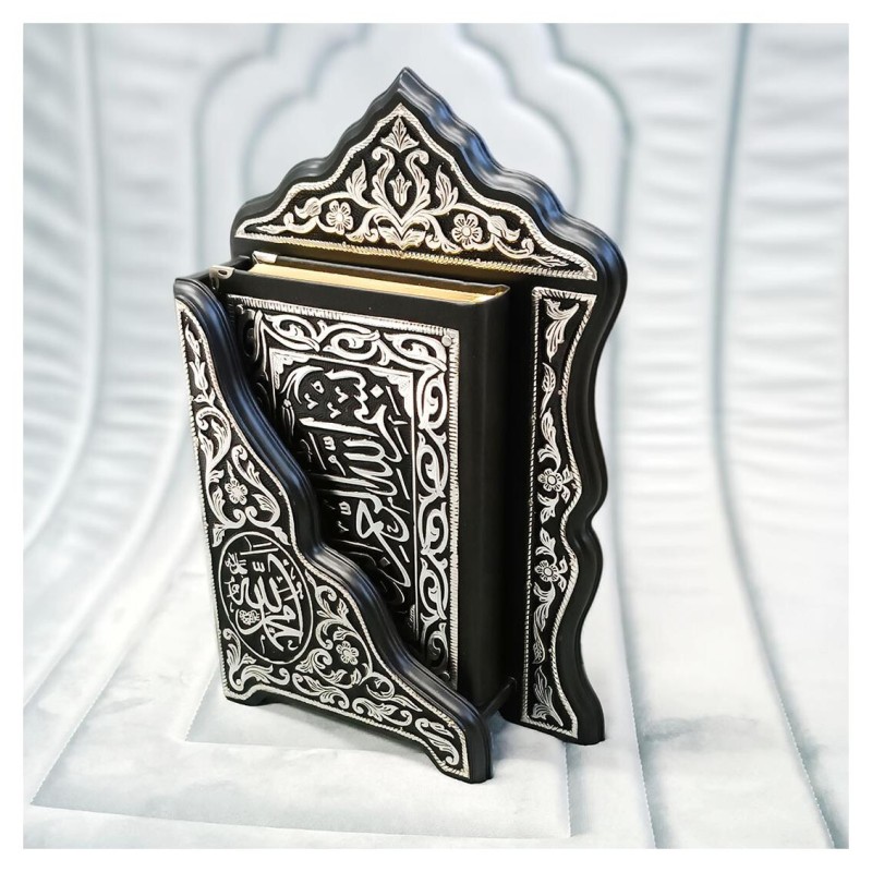 Hediyelik Kuranı Kerim Gümüş Taçlı Model