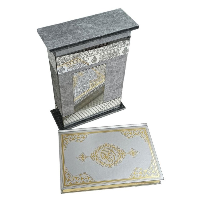 Hediyelik Kuranı Kerim - Kabeli Set Gümüş - Renk Opsiyonlu