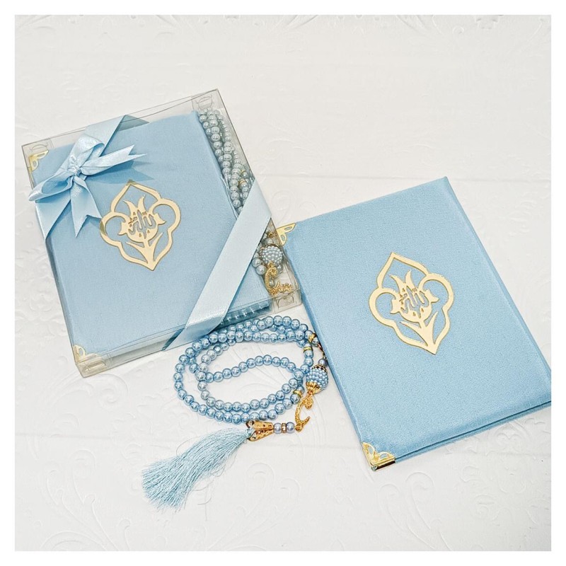 Hediyelik Yasin Seti Mavi - Tesbihli