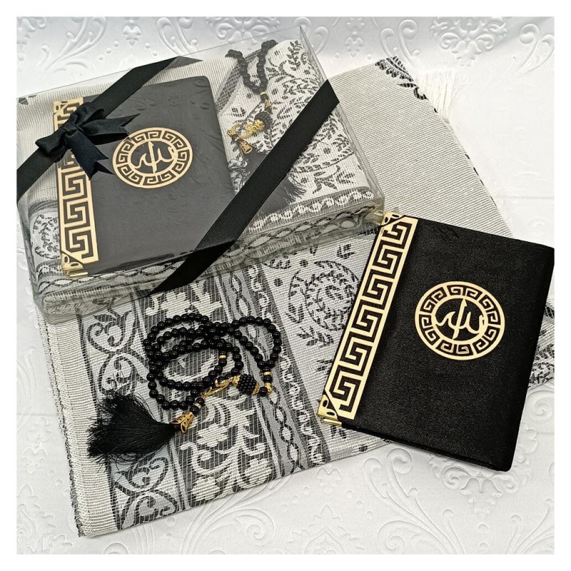 Hediyelik Yasin Seti Siyah - Yasin Seccade Tesbih