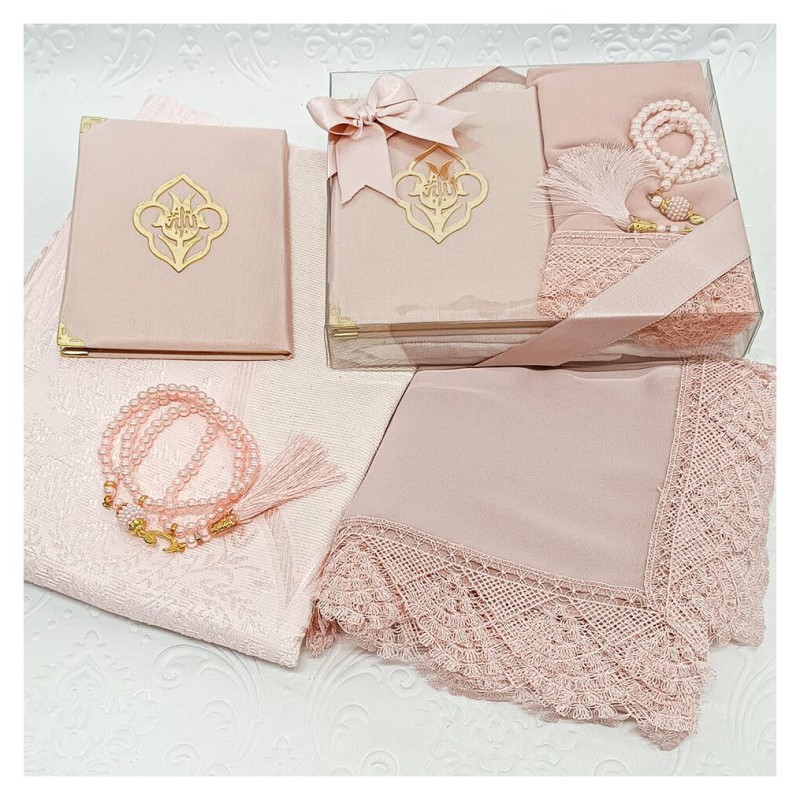 Hediyelik Yasin Seti Pudra - Yasin Seccade Tesbih Şal