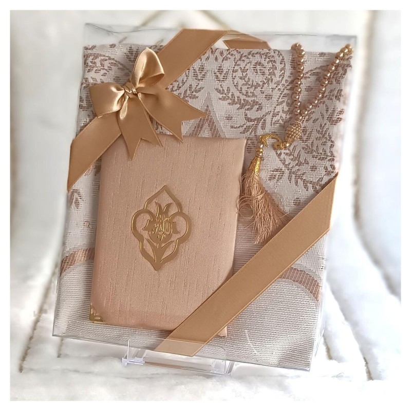 Hediyelik Yasin Seti Pudra -  Yasin Seccade Tesbih