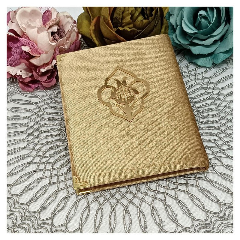 Kadife Kaplı Yasin Kitabı - Kapiçino Çanta Boy 