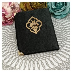Kadife Kaplı Yasin Kitabı - Siyah Çanta Boy 