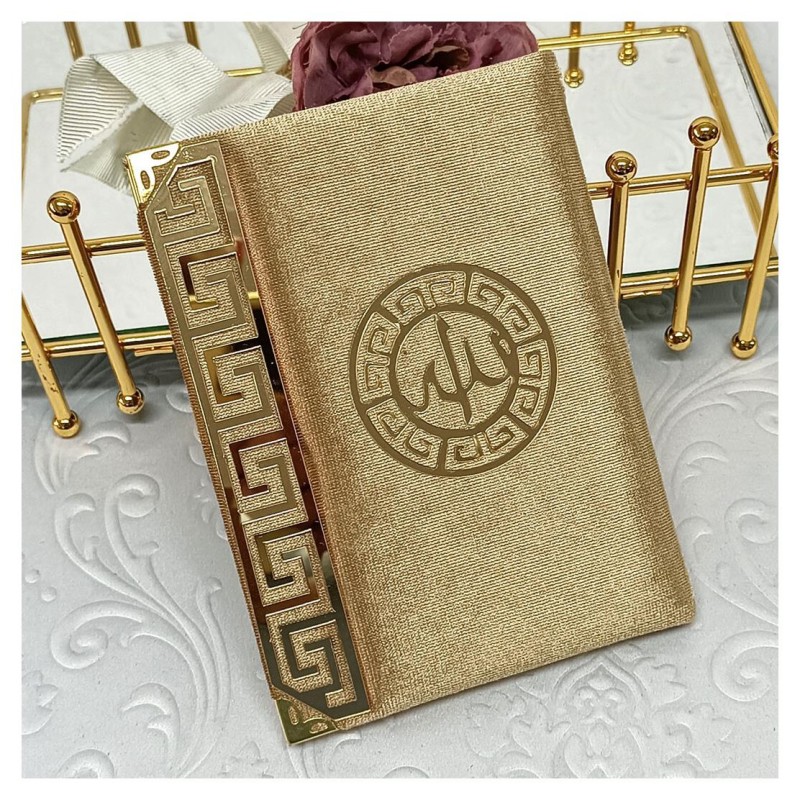 Kadife Kaplı Yasin Kitabı - Kapiçino Çanta Boy 