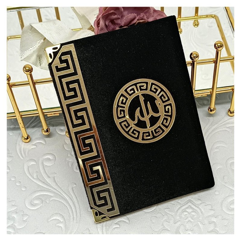 Kadife Kaplı Yasin Kitabı - Siyah Çanta Boy 