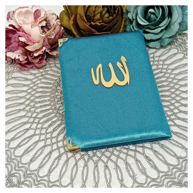 Kadife Kaplı Yasin Kitabı - Mavi 192 Sayfa