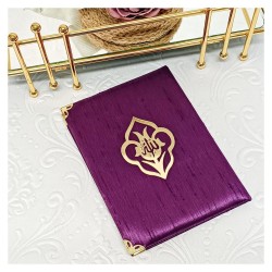 Yasin Kitabı Şantuk Kaplama - Mürdüm Çanta Boy 