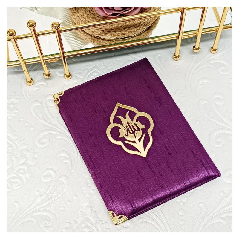 Yasin Kitabı Şantuk Kaplama - Mürdüm Çanta Boy 