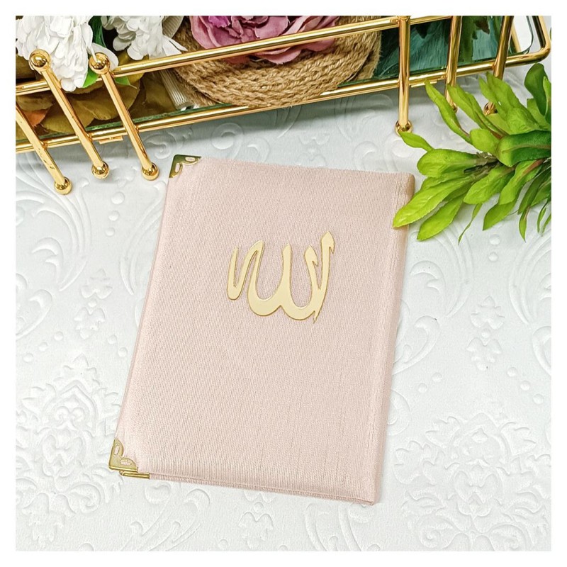 Yasin Kitabı Şantuk Kaplama - Pudra Orta Boy 