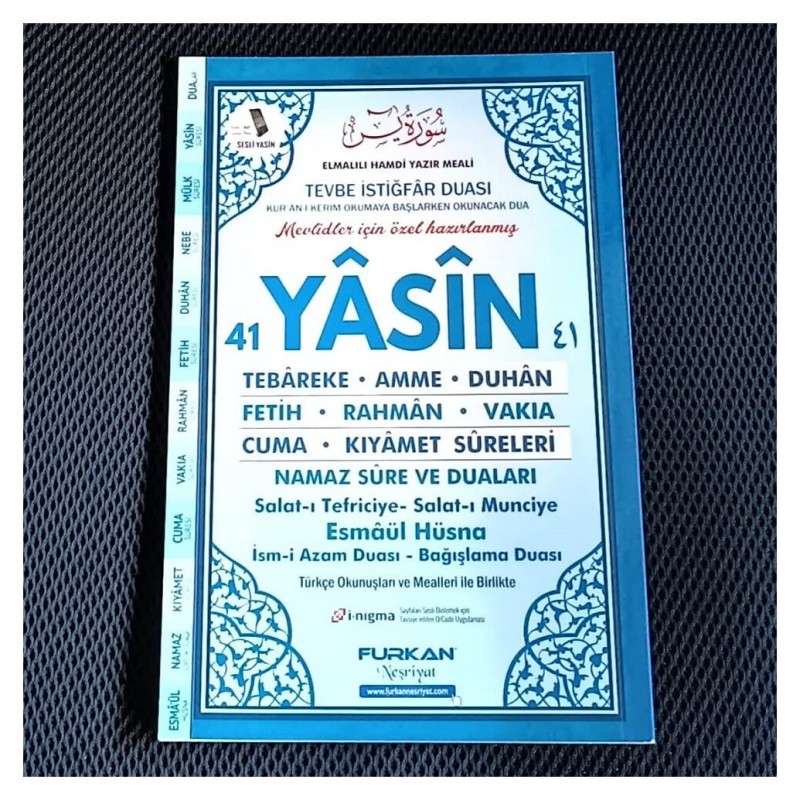 Yasin Kitabı - Mavi Orta Boy 