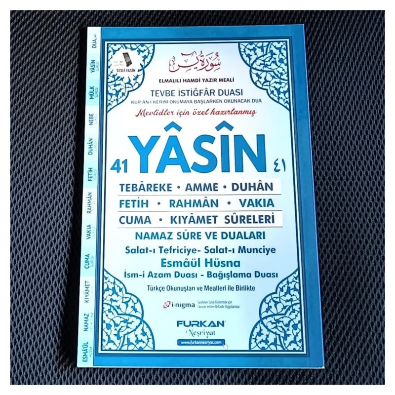 Yasin Kitabı - Mavi Orta Boy 128 Sayfa 