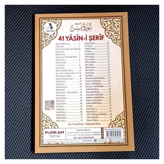 Yasin Kitabı - Kahve Orta Boy 192 Sayfa 